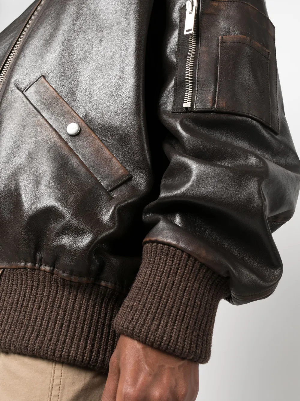 Halfboy leather bomber jacket | Smart Closet