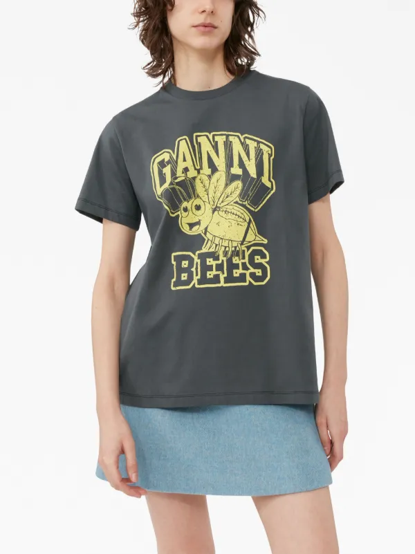 GANNI Bee ロゴ Tシャツ - Farfetch