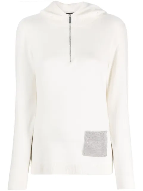 Fabiana Filippi ball-chain embellished hoodie