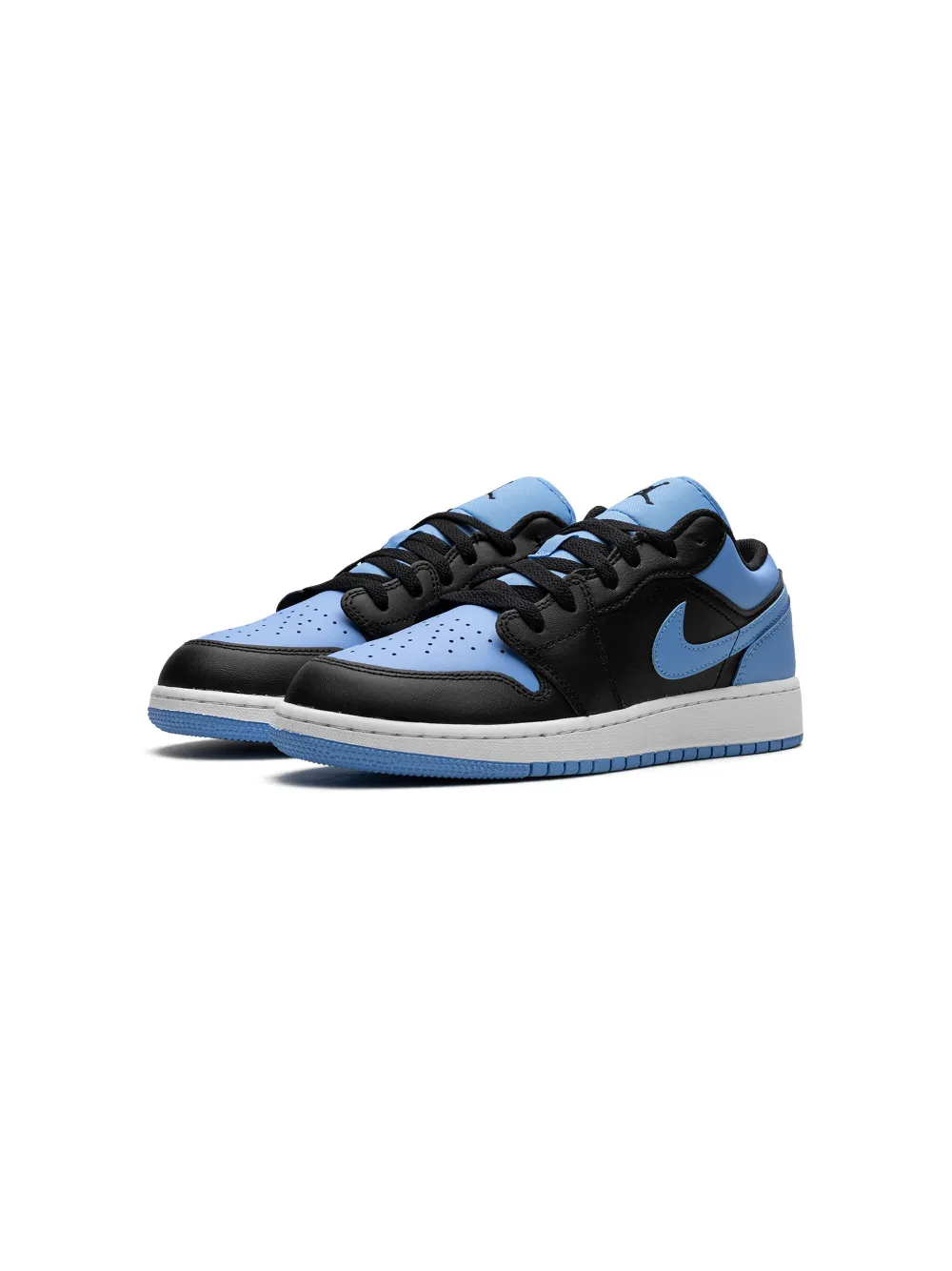 Shop Jordan Air  1 Low "university Blue" Sneakers In Black