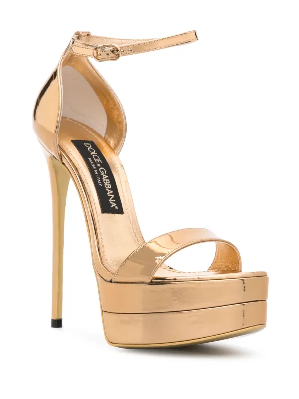 【関税&送料込】Dolce & Gabbana Kira High Sandal DOLCE&GABBANA Keira printed leather platform sandals | NET-A