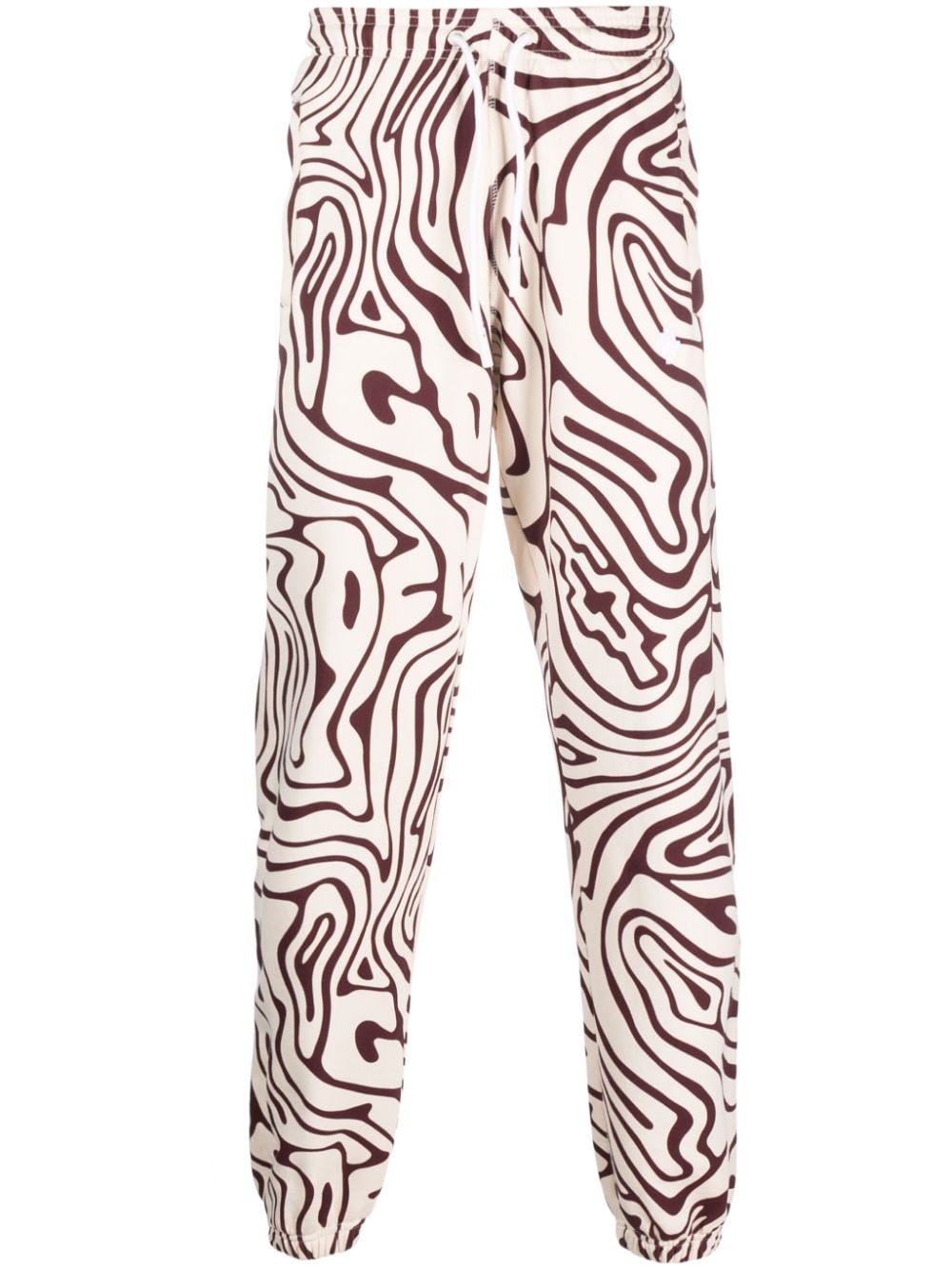 Marcelo Burlon County Of Milan Swirl-print Cotton Track Trousers In Red