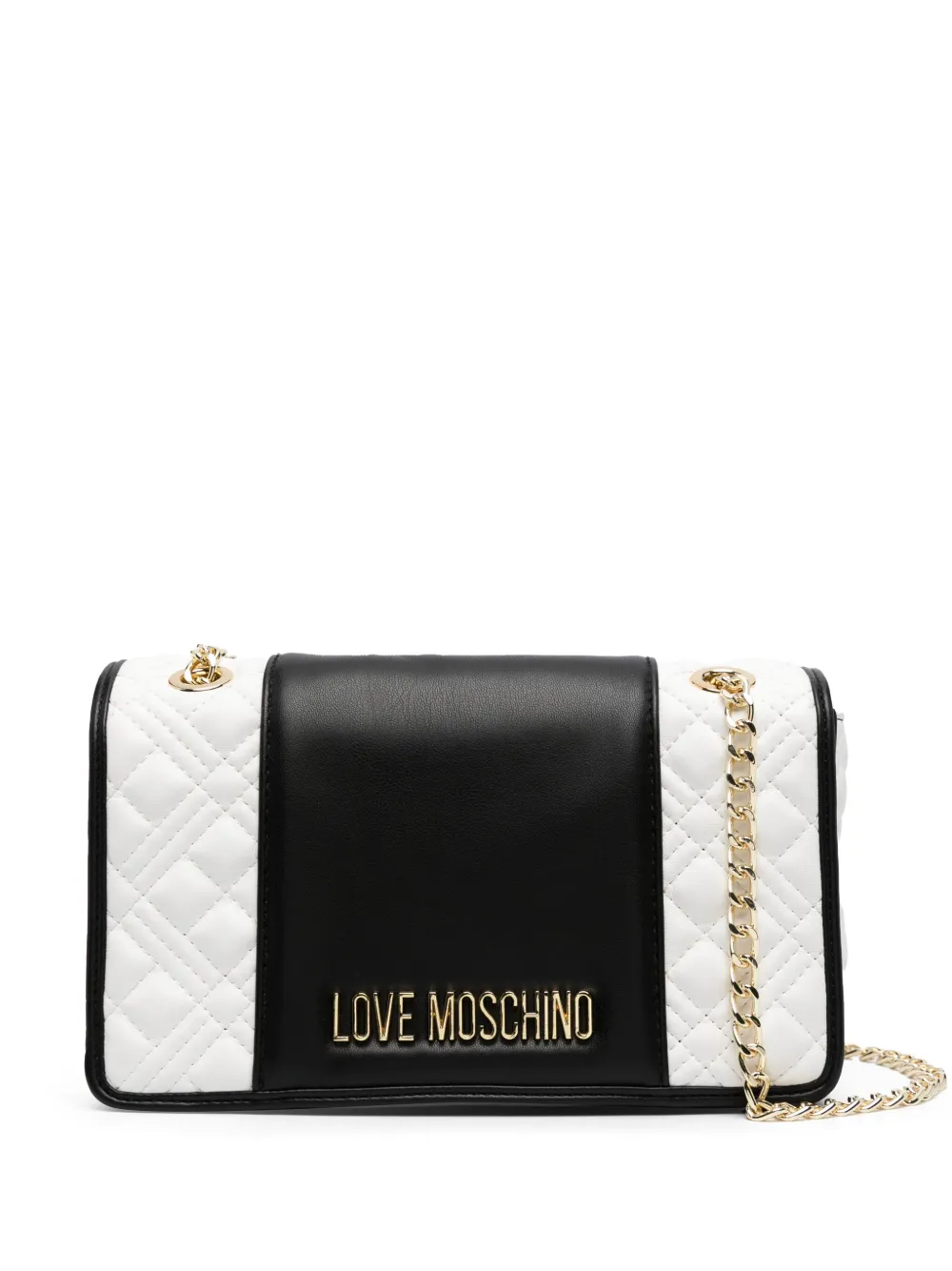 Love Moschino Schoudertas met logoplakkaat Zwart