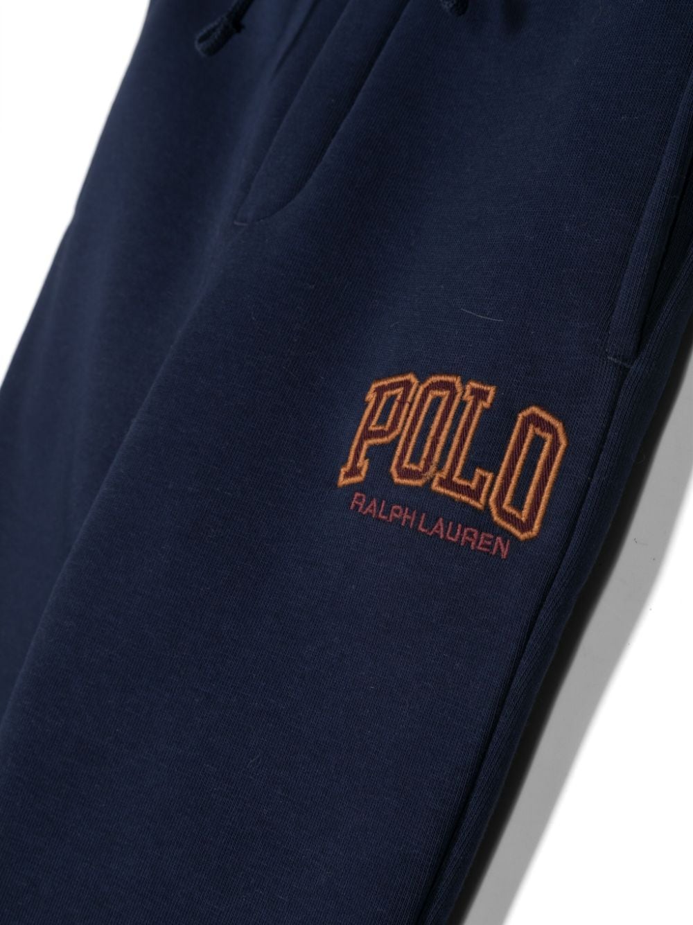 Shop Ralph Lauren Logo-embroidered Cotton Blend Track Pants In Blue
