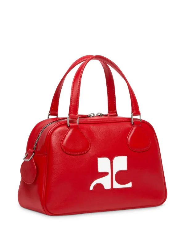 【COURREGES】REDEDITION ボーリング ハンドバッグ Courrèges Reedition レザーボーリングバッグ | レッド