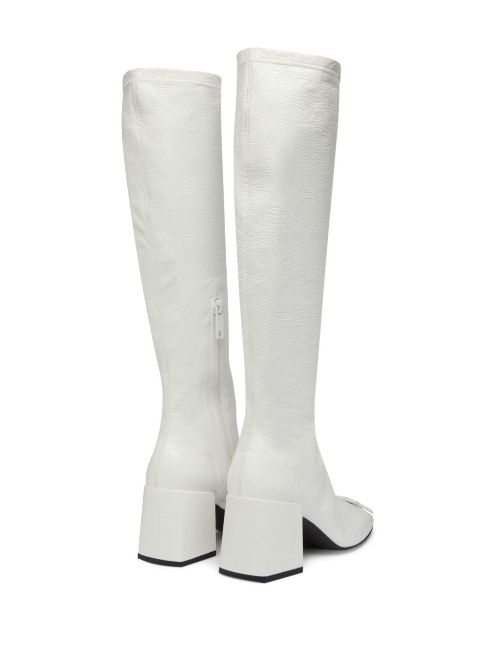 Shop Courrèges Reedition Ac Square-toe Boots In White