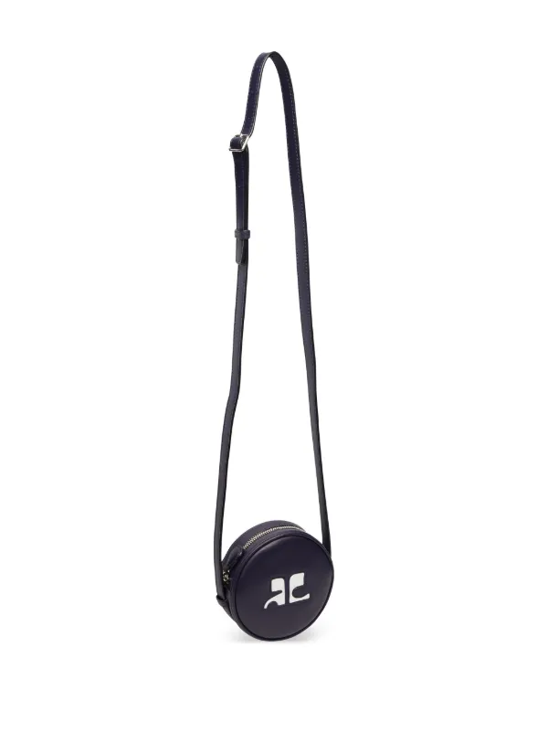 Courrèges Reedition Circle Leather Bag | Blue | FARFETCH