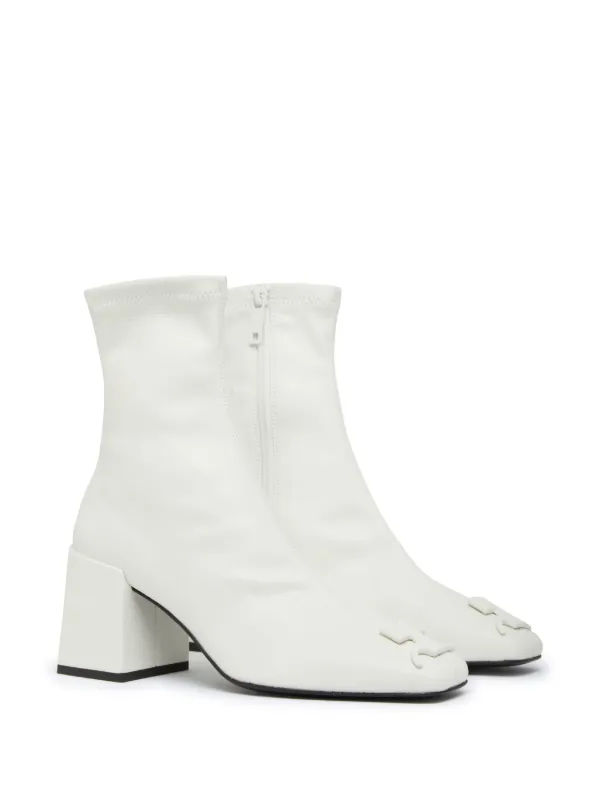 White patent hot sale leather boots