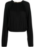 Just Cavalli chain-link cut-out top - Black