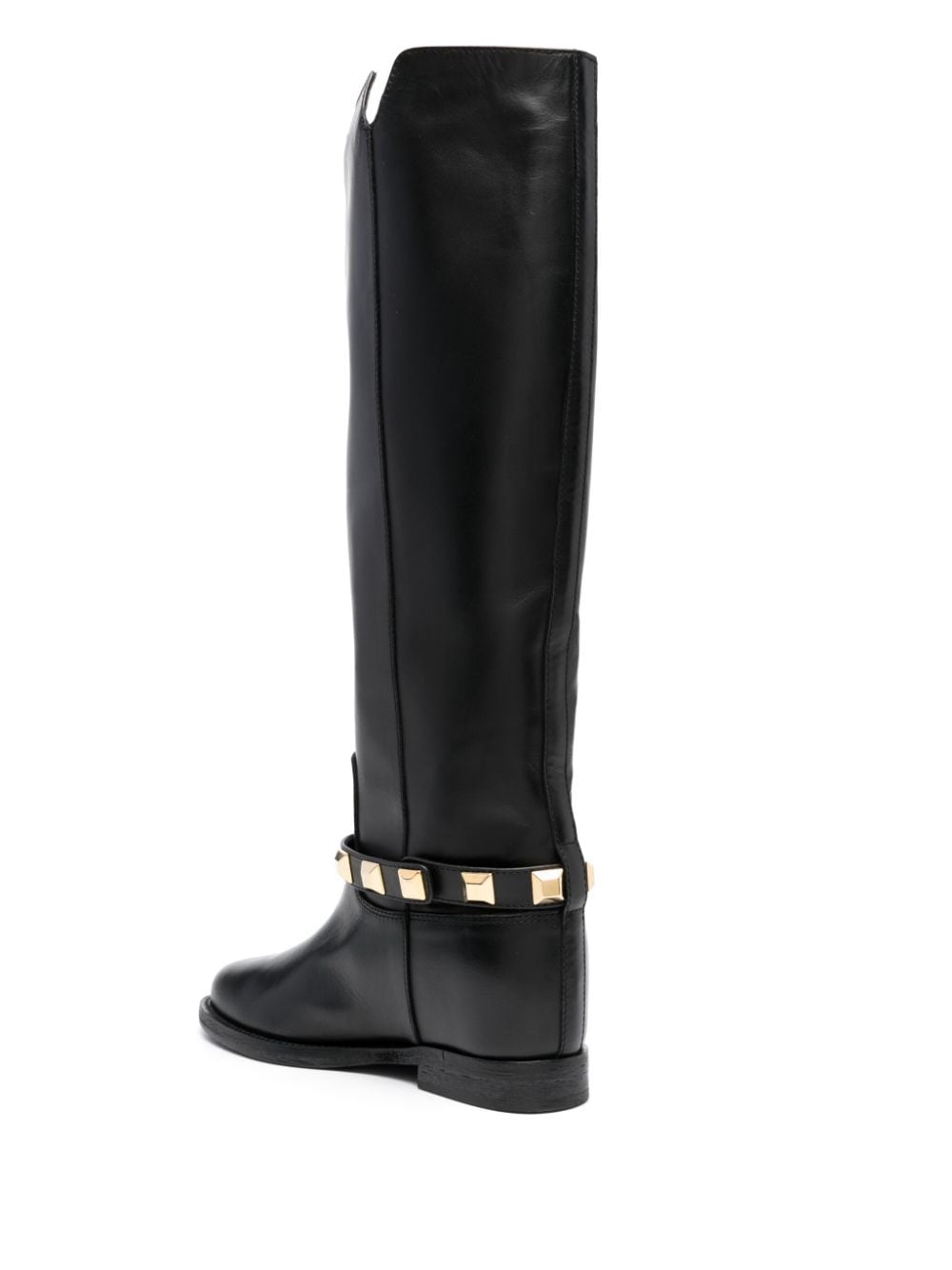 Via Roma 15 Santa Monica stud-embellished boots - Zwart