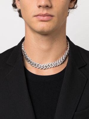 Louis Vuitton Necklace Chain Links Patches Metallic Multicolor for Men