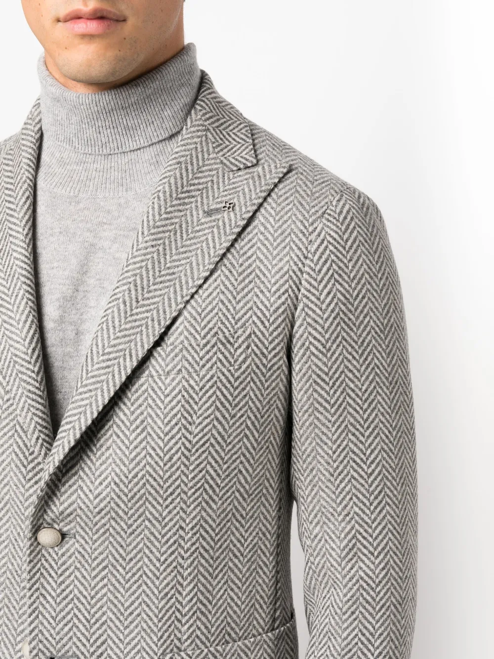 Grey herringbone blazer discount mens