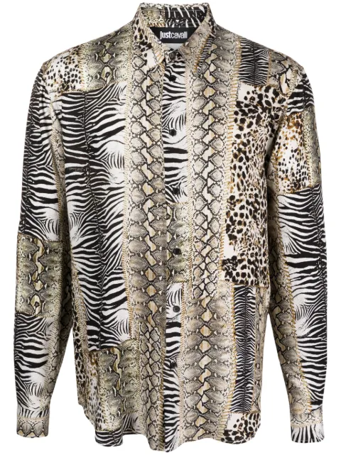Just Cavalli animal-print long-sleeve shirt