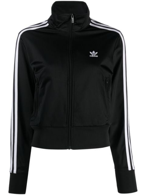 adidas trefoil-logo cropped zipped sweatshirt