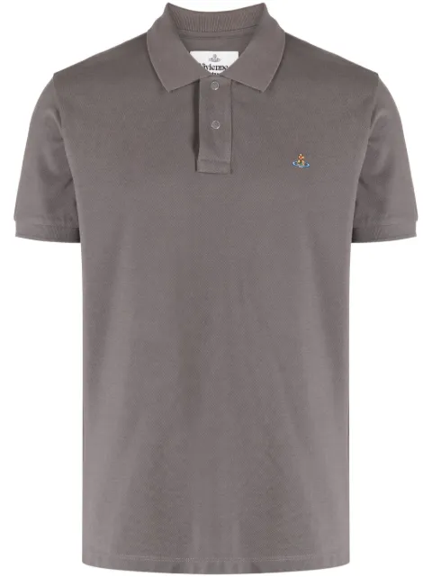 Vivienne Westwood Orb-embroidered piqué polo shirt