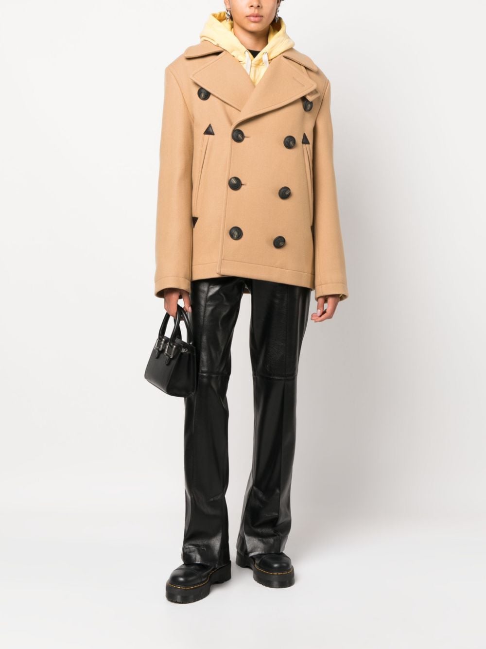 Dsquared2 wide notched-lapel double-breasted jacket - Bruin