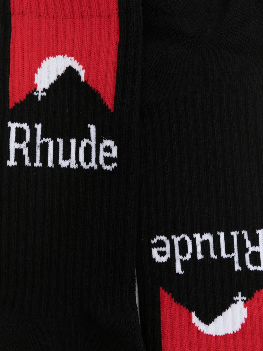 Rhude Intarsia sokken - Zwart
