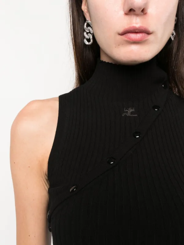 Courrèges リブ タンクトップ | ブラック | FARFETCH JP