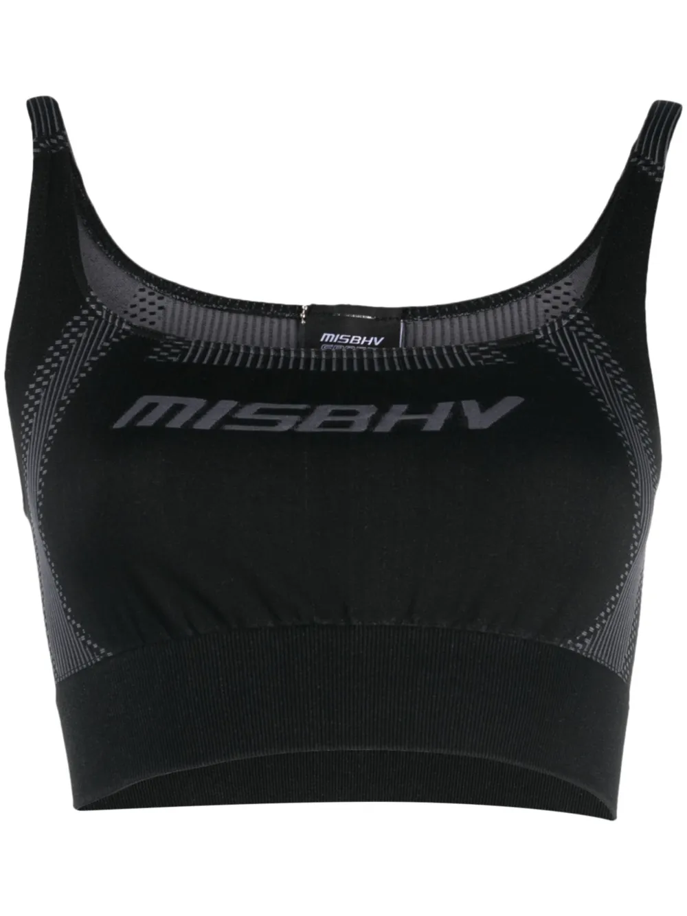 MISBHV logo-print sports bra | Black | Image 1