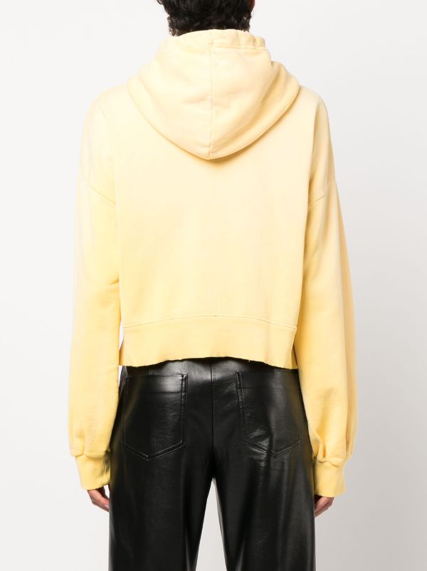 H&m yellow cropped on sale hoodie