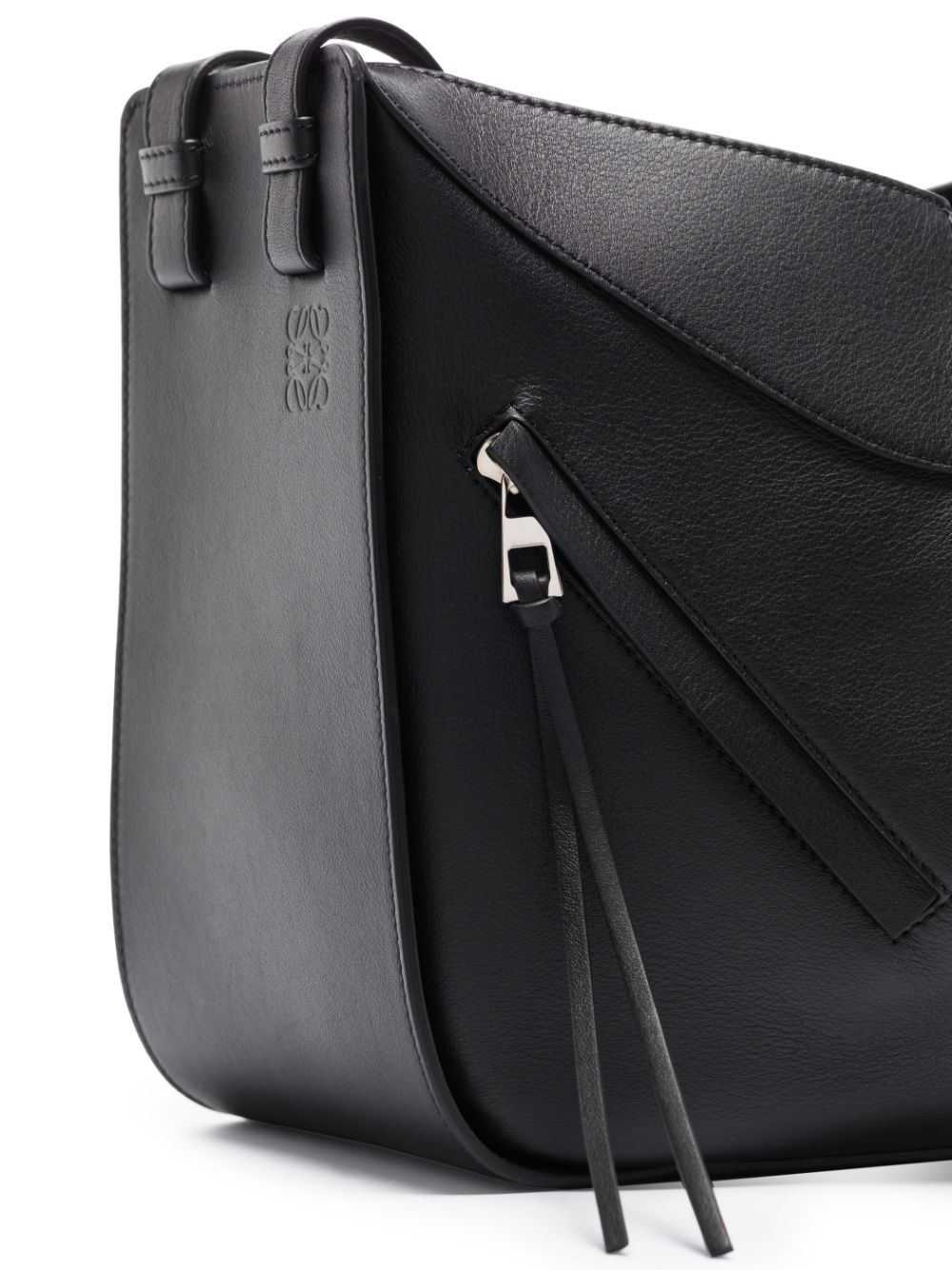 Shop Loewe Black Hammock Small Leather Shoulder Bag In Schwarz