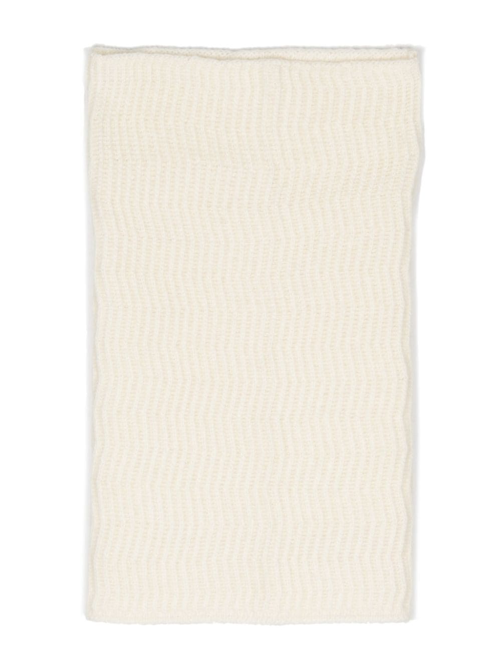 patterned-jacquard knitted scarf