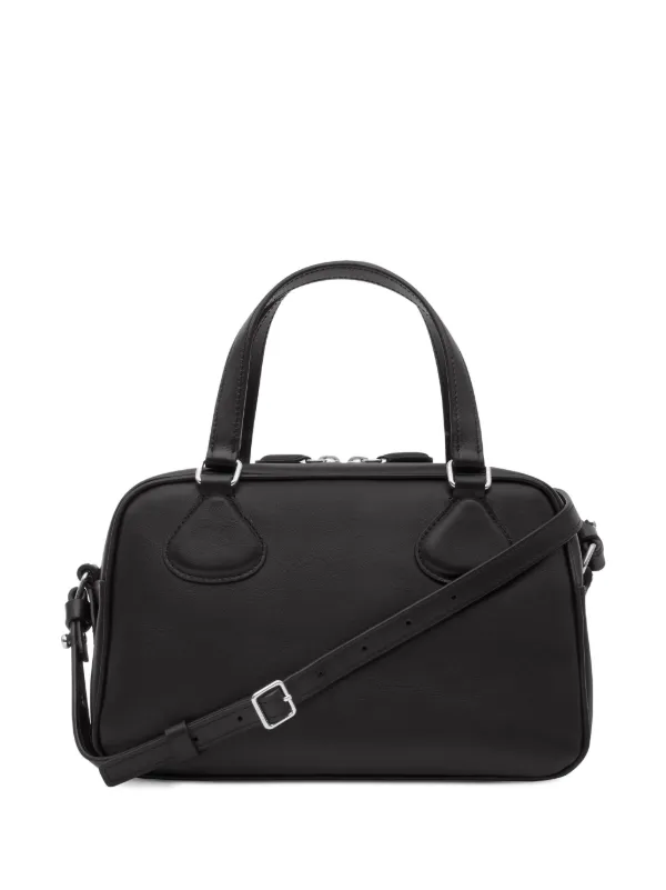 courreges ブラックレザーハンドバッグ courreges クレージュ バッグ レザーハンドバッグ ブラック