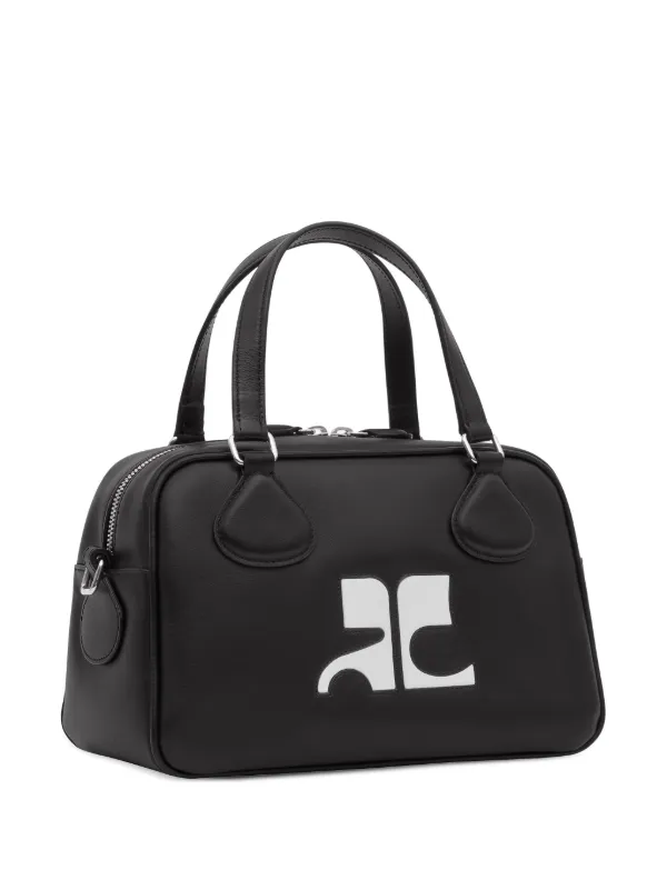 Courrèges Reedition レザーボーリングバッグ | ブラック