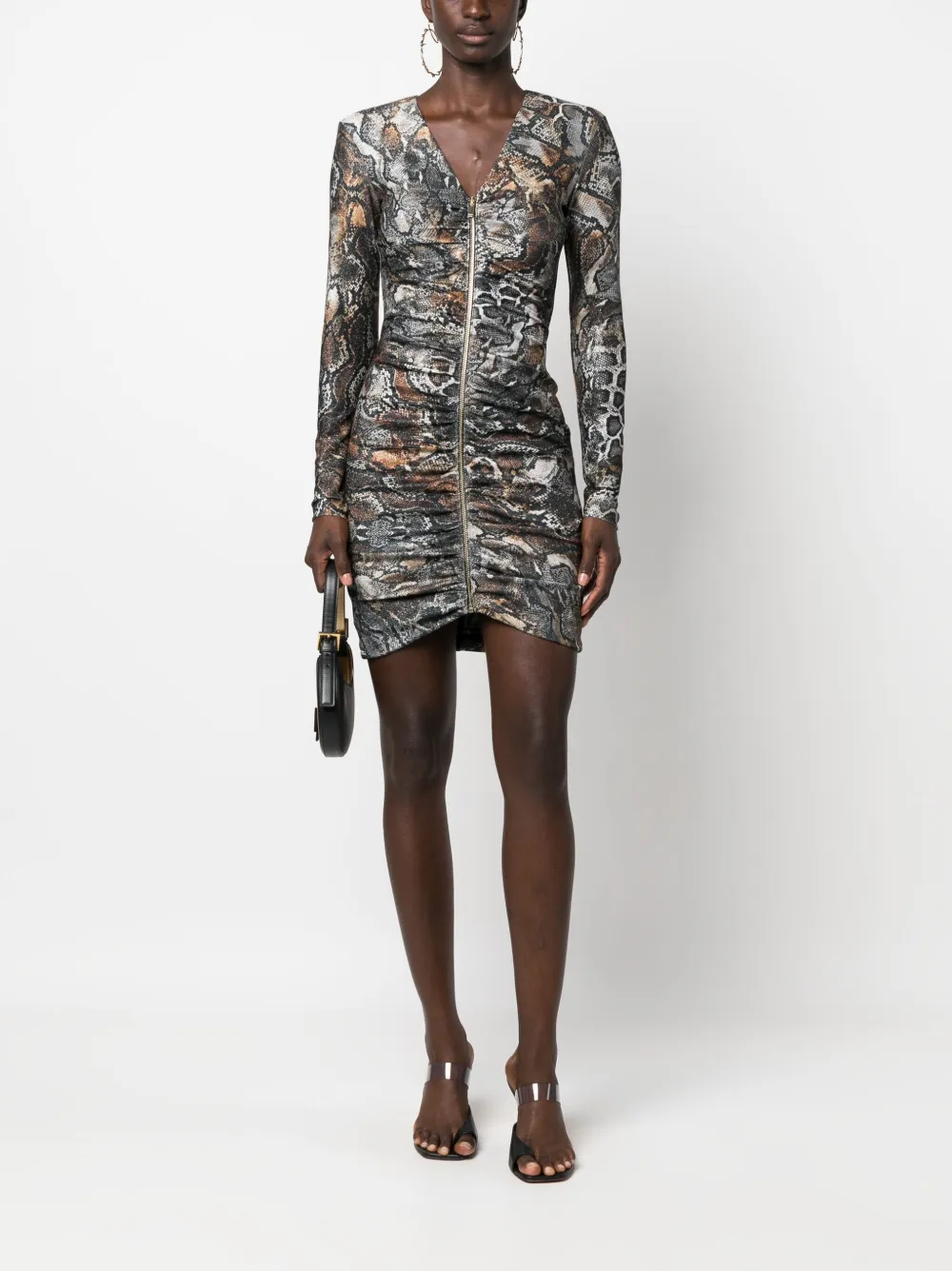 Just Cavalli Mini-jurk met print - Bruin