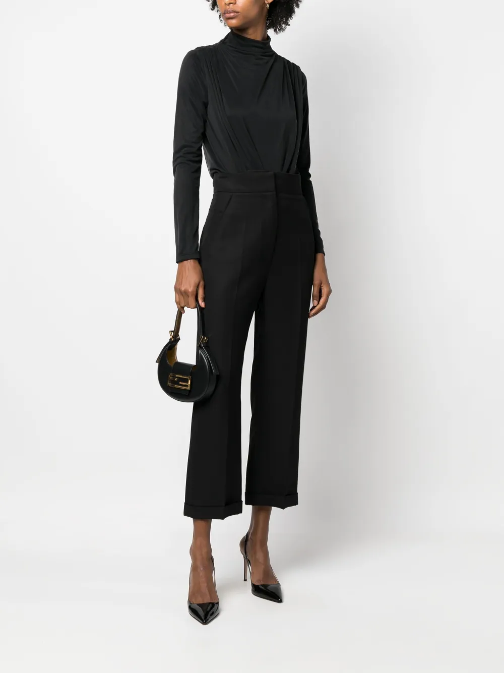 Giorgio Armani Body met hoge hals - Zwart