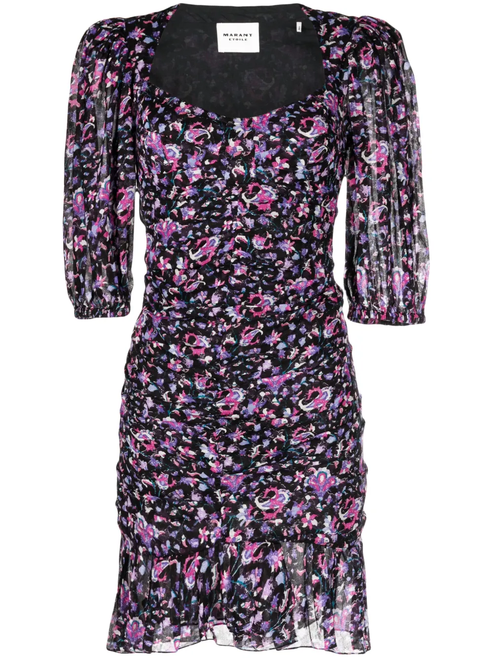 ISABEL MARANT Mini-jurk met print Paars