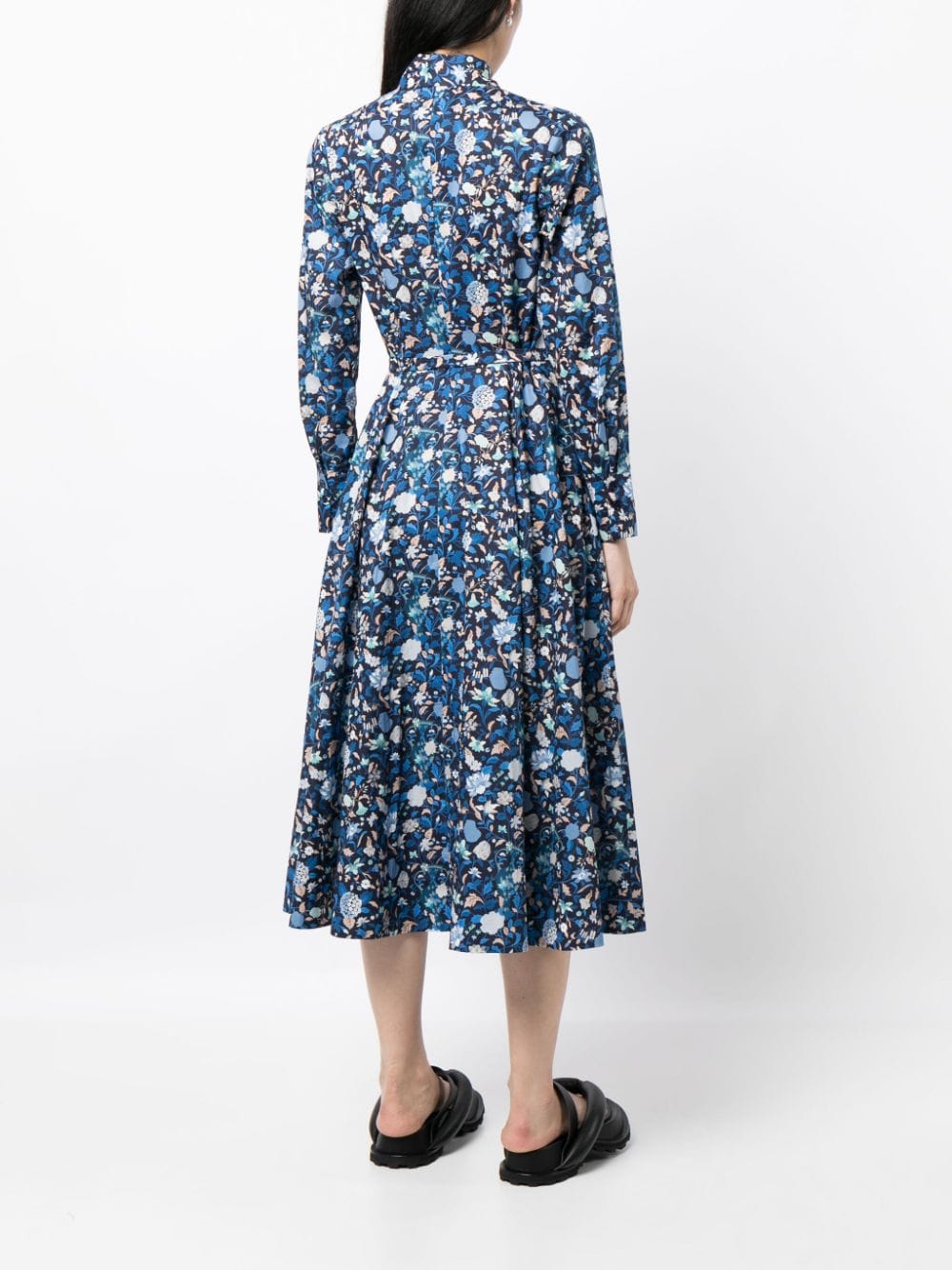 Shop Evi Grintela Lana Floral-print Midi Dress In Blue