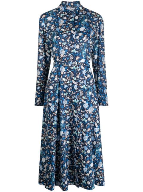Evi Grintela Midi-jurk met bloemenprint