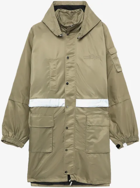 Rokh multi-pocket hooded parka coat