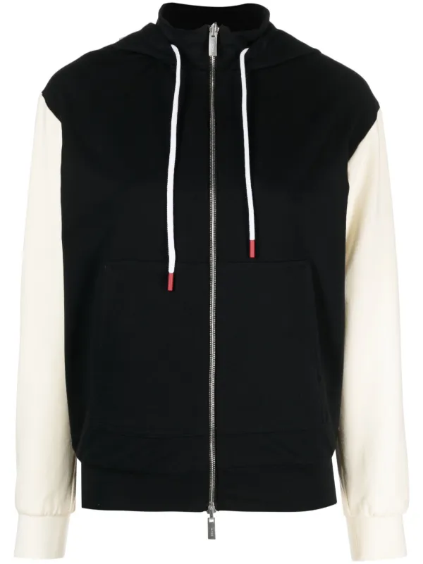 Kiton Drawstring Stretch-cotton Hoodie in Black