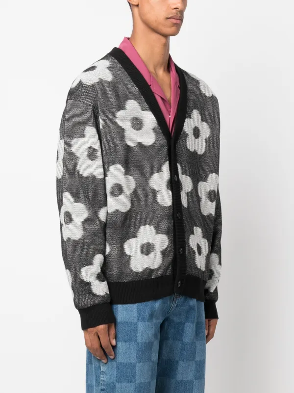 KENZO スウェットカーディガン　Lサイズ　BOKE FLOWER ネイビー KENZO スウェットカーディガン Lサイズ BOKE FLOWER ネイビー