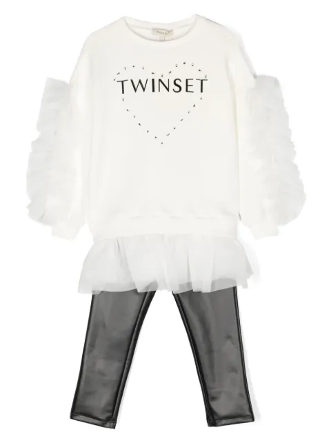 TWINSET Kids sudadera con logo estampado