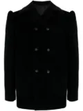 EGONlab. double-breasted velvet blazer - Black