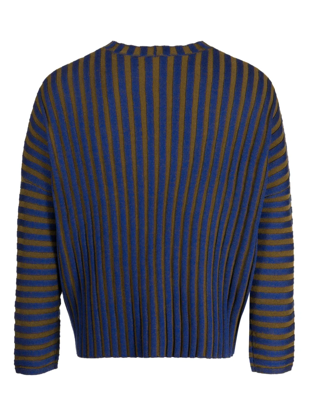 Eckhaus Latta ribbed-knit crew-neck jumper - Blauw