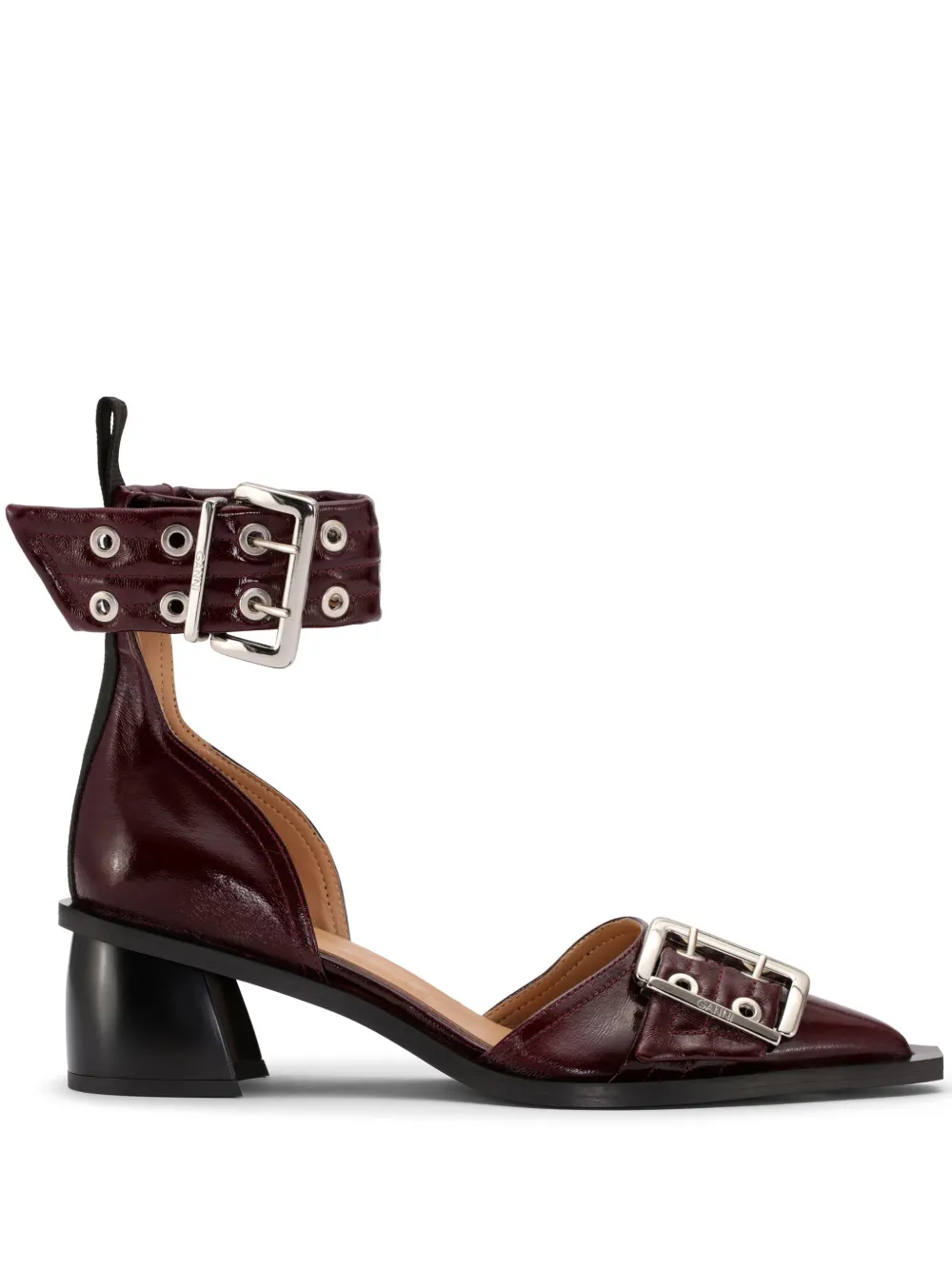 GANNI Pumps met chunky gesp Rood