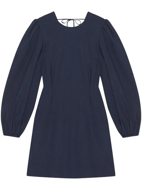 GANNI long-sleeved open-back minidress