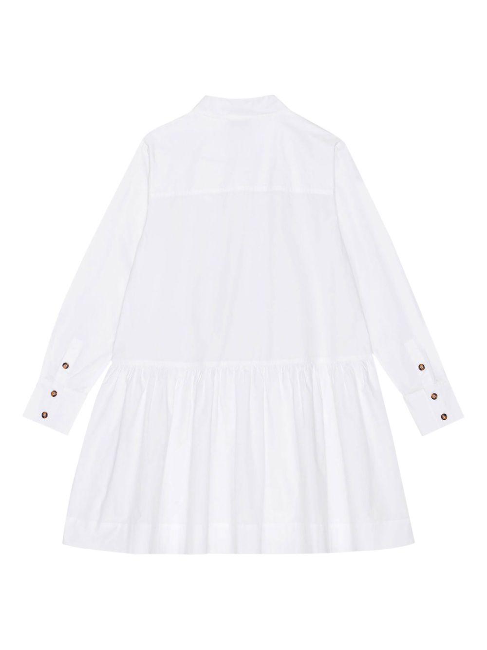 GANNI pointed-collar organic cotton shirtdress Women