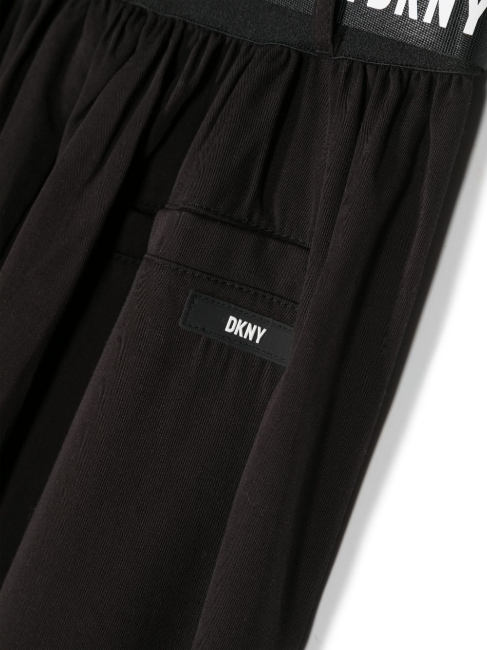 Dkny Kids Trainingsbroek met logo-reliëf Zwart