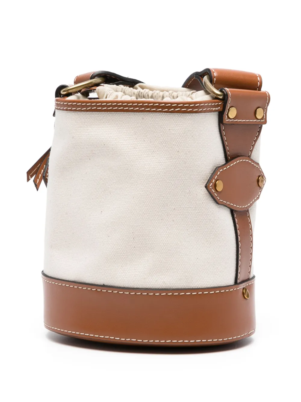 Isabel Marant Small Samara Logo-embroidered Bucket Bag In Nude | ModeSens