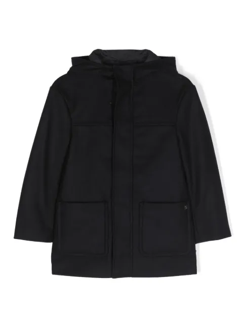 DONDUP KIDS chamarra con capucha y placa del logo