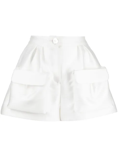 Isabel Sanchis 3D-pockets satin mini shorts