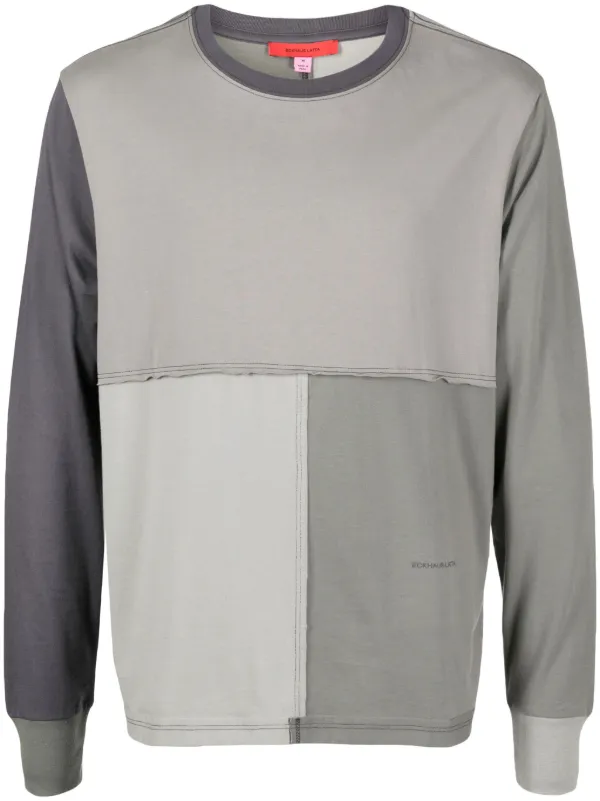 Eckhaus Latta Lapped Panelled Cotton T-shirt - Farfetch