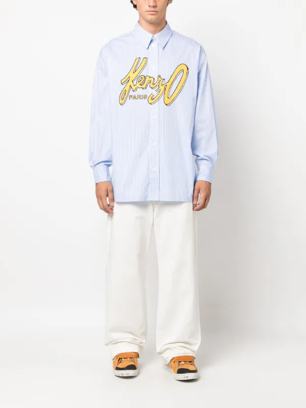 Kenzo ストライプ シャツ | ブルー | FARFETCH JP