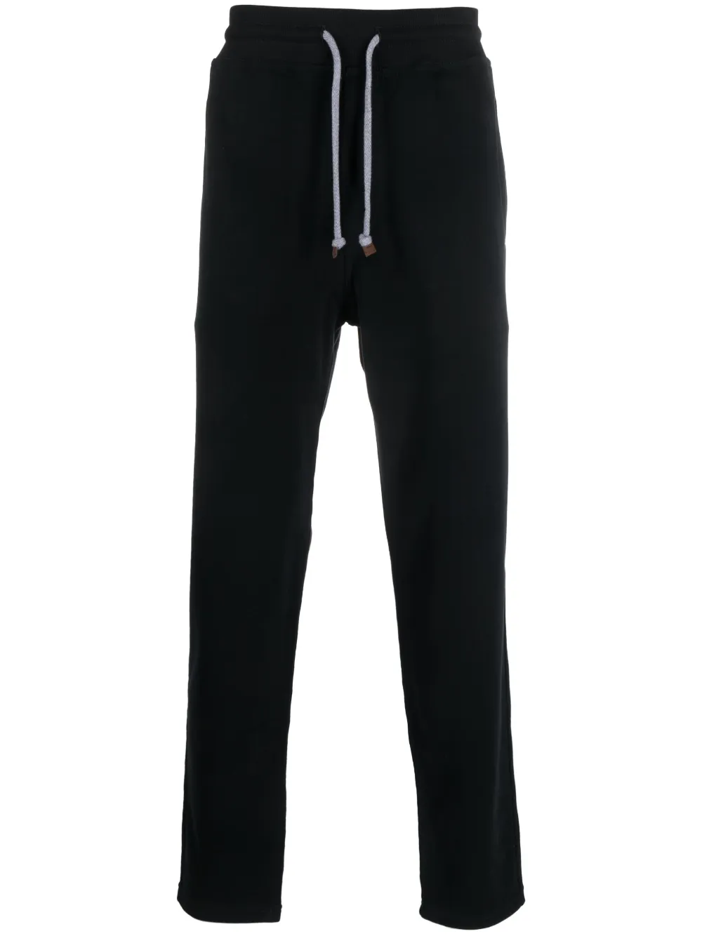 Brunello Cucinelli pantalon de jogging en coton à coupe droite | noir | Image 1