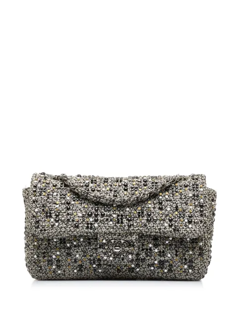 CHANEL Pre-Owned 2012-2013 medium Classic Flap tweed shoulder bag